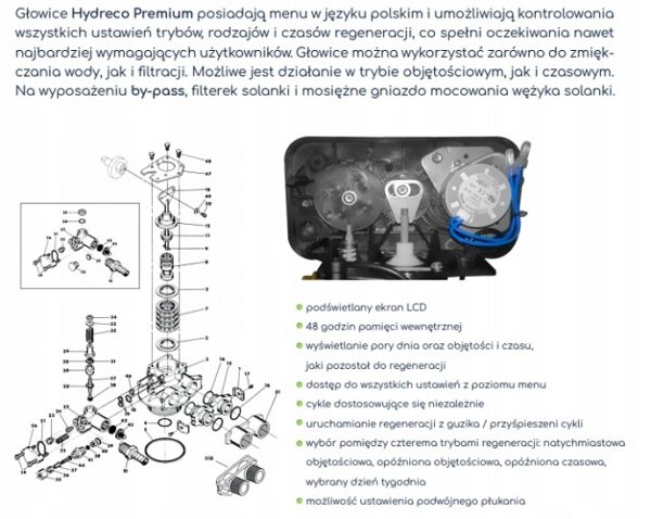 Głowica sterująca HYDRECO PREMIUM do zmiękczaczy