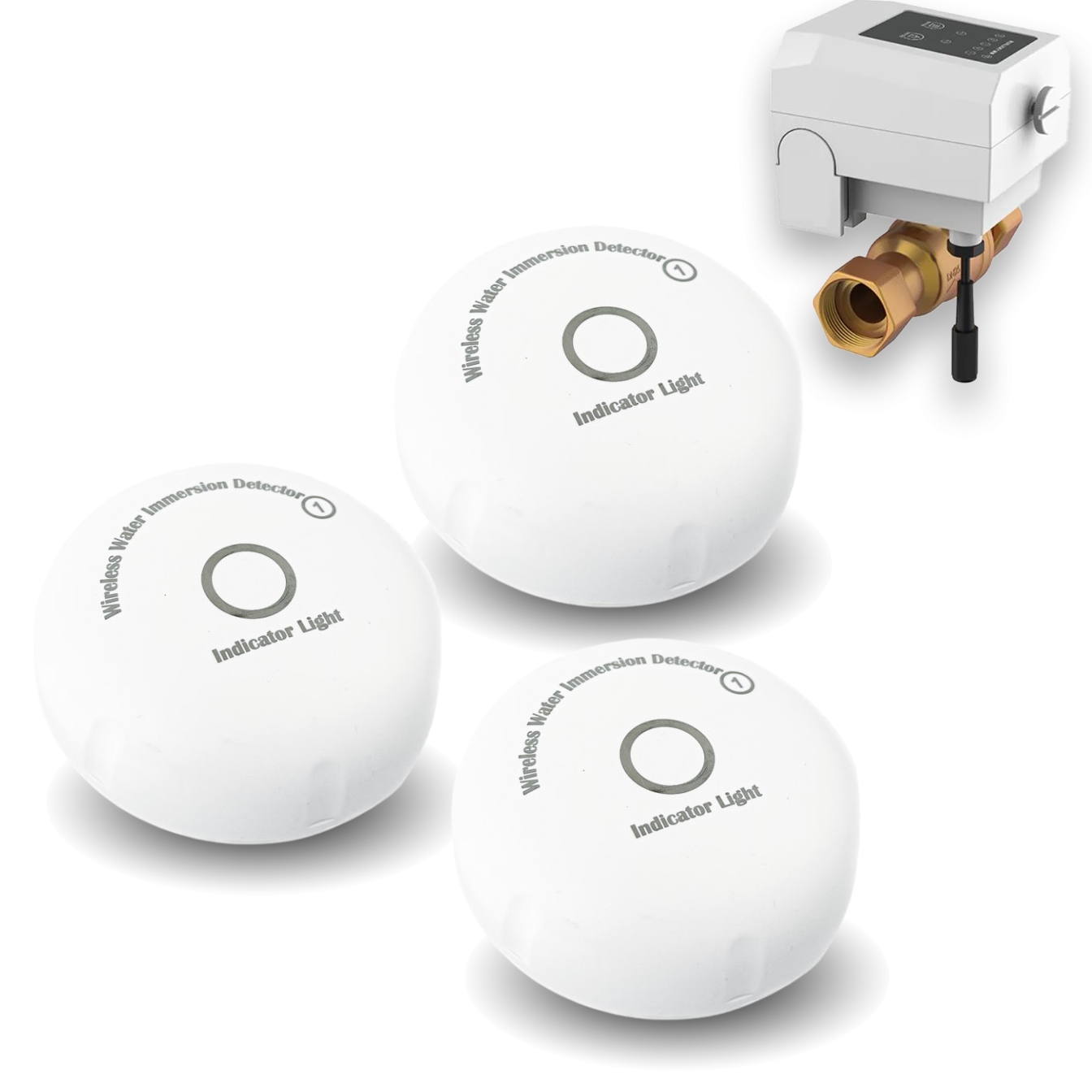 3 szt. czujnik zalania DETEKTOR bezprzewodowy do Elektrozaworu antyzalaniowego F104L